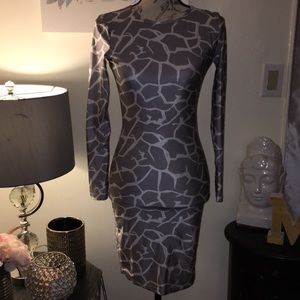 Silver and White Dress